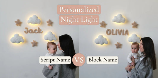Personalized Night Light for Nursery: Script Name vs. Block Name (How to Choose)