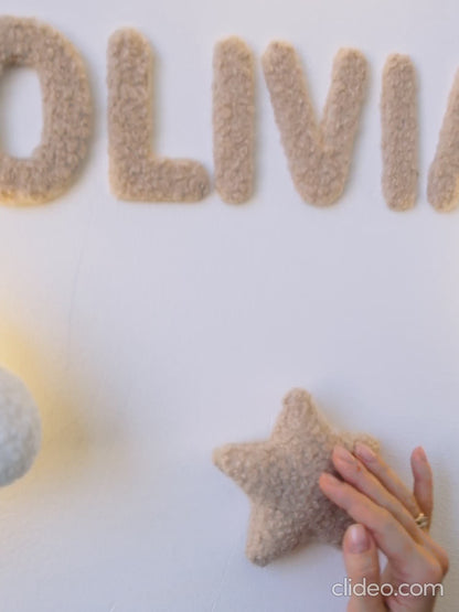 Personalized Cloud Night Light – Block Name Nursery Lamp