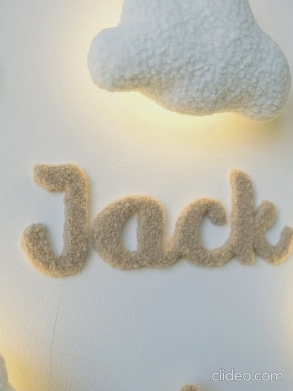 Personalized Cloud Night Light – Script Name Nursery Lamp