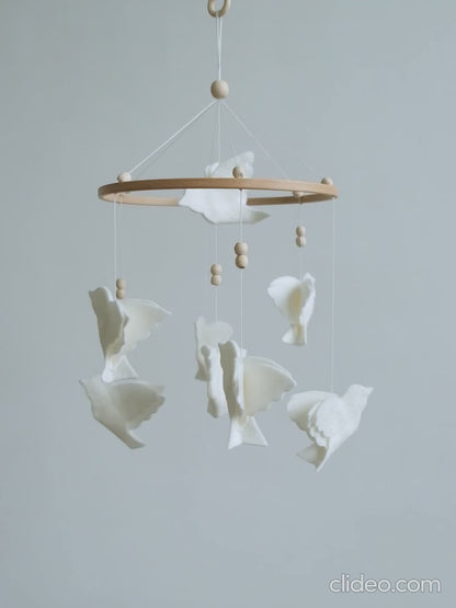 Felt Bird Baby Mobile – Flying Birds Crib Mobile
